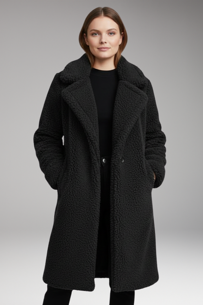 Women's Straight Sleeve Coat Wide Collar