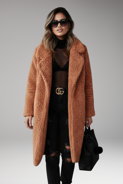 Women's Straight Sleeve Coat Wide Collar