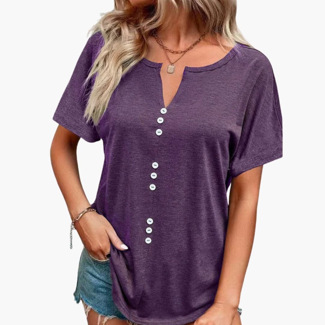 Women's Short Sleeve T-Shirt Crew Neck Cotton
