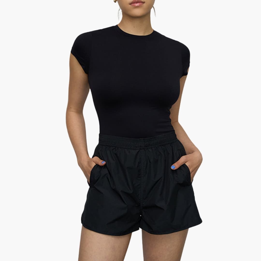Women's Crew Neck Short Sleeve Stretch T-Shirt - VibreMode