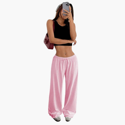 Women's Two Piece Crop Wide Leg Pants Set