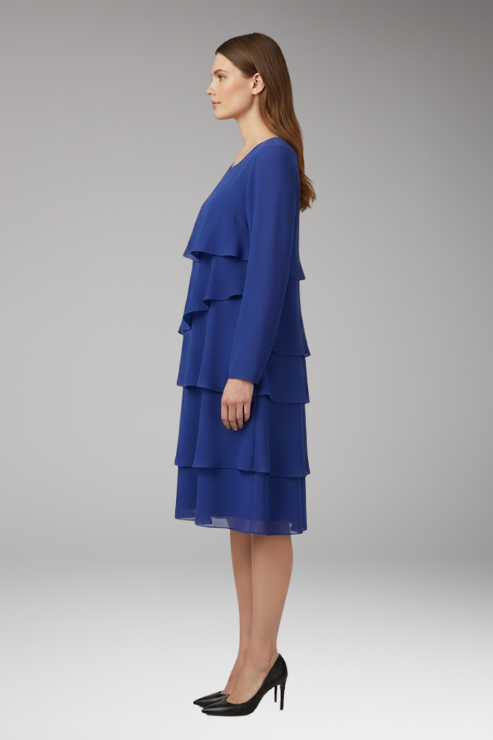 Women's Long Sleeve Layered Dress