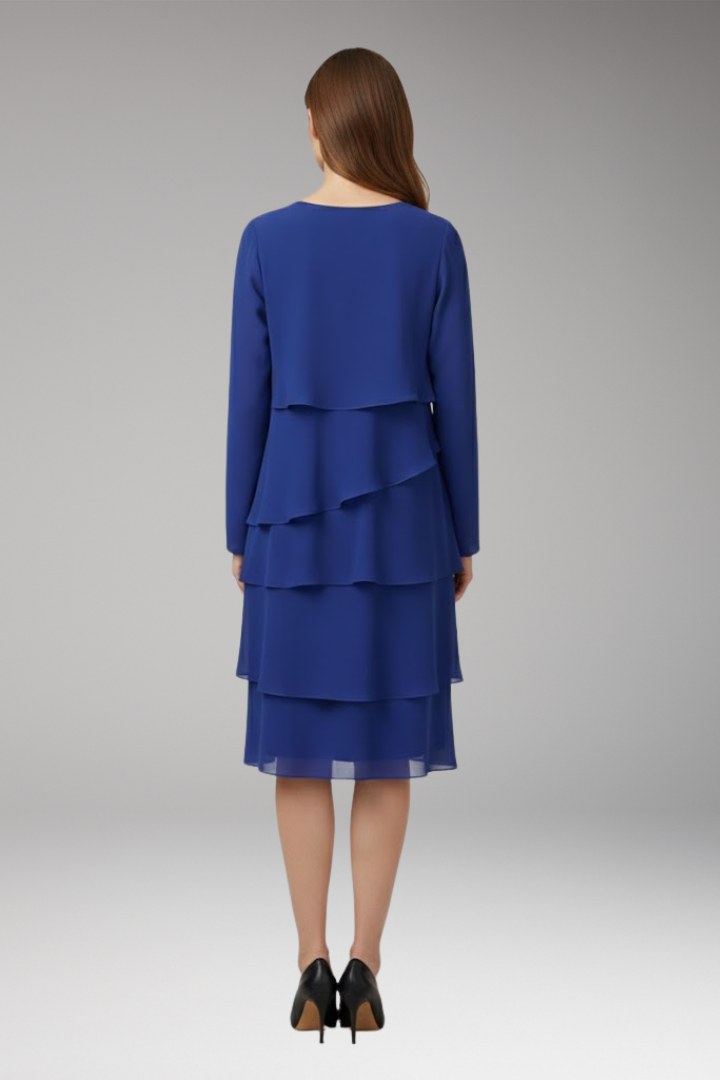 Women's Long Sleeve Layered Dress