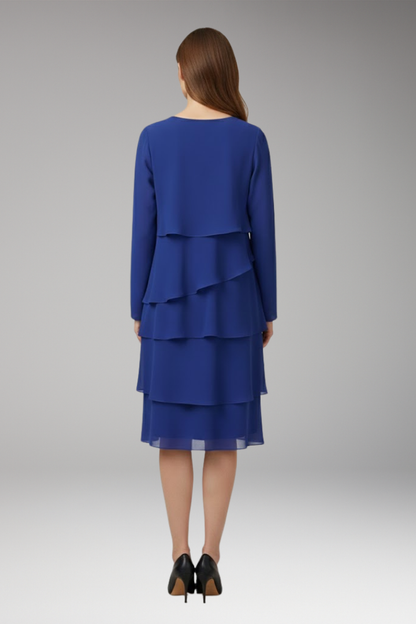 Women's Long Sleeve Layered Dress