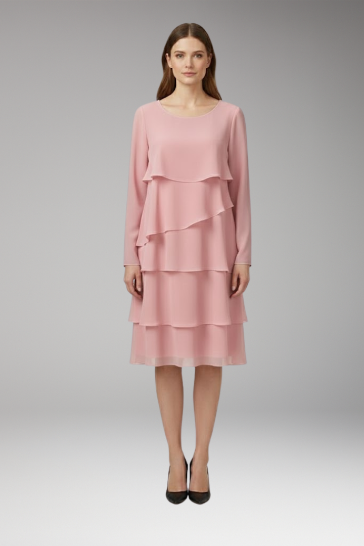 Women's Long Sleeve Layered Dress