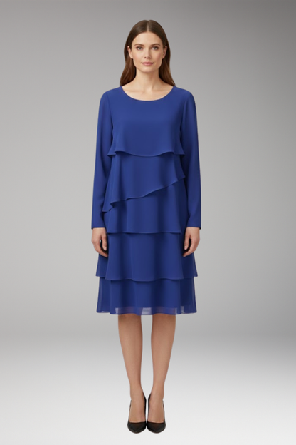 Women's Long Sleeve Layered Dress