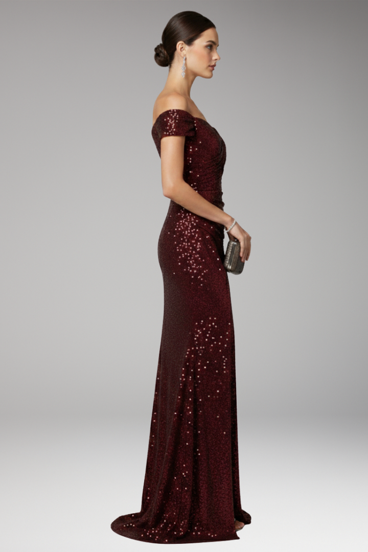 Women's Off Shoulder Sequined Dress