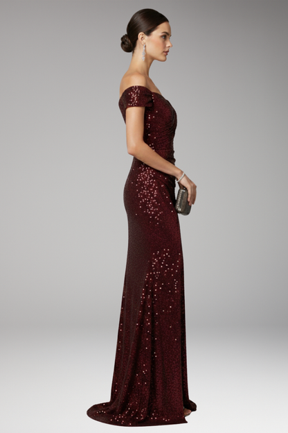 Women's Off Shoulder Sequined Dress