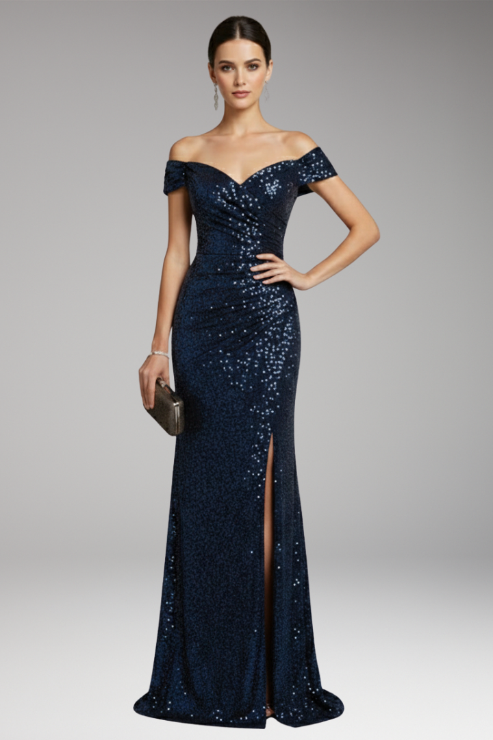 Women's Off Shoulder Sequined Dress