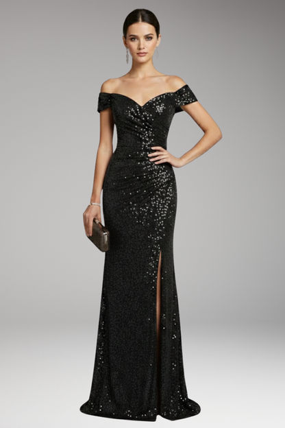 Women's Off Shoulder Sequined Dress