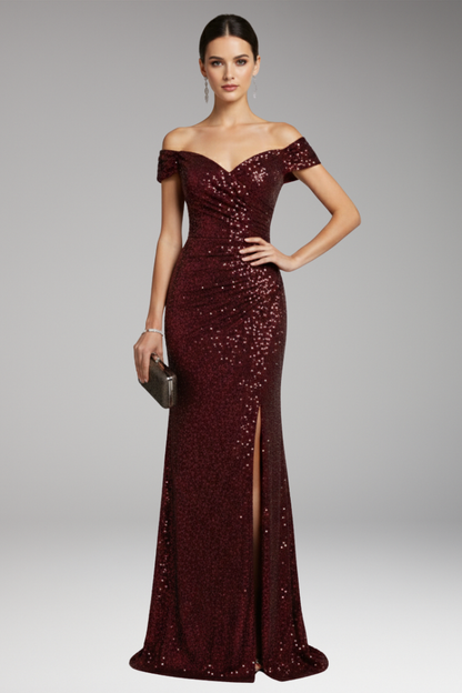 Women's Off Shoulder Sequined Dress