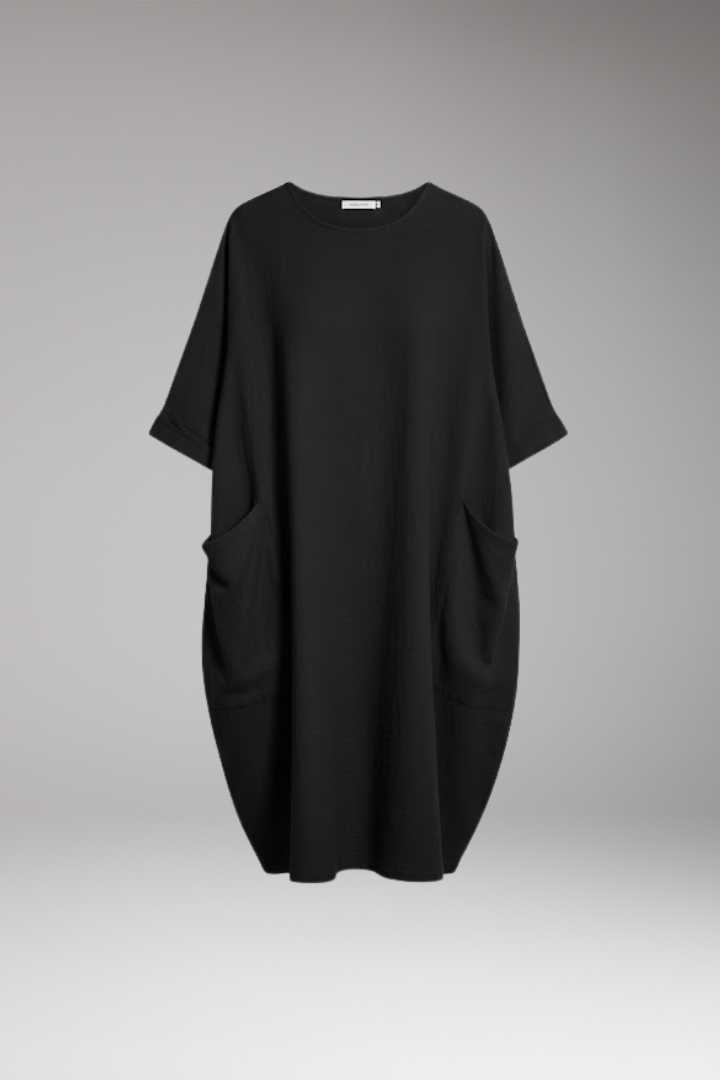 Women's Short Sleeve Round Neck Dress - VibreMode
