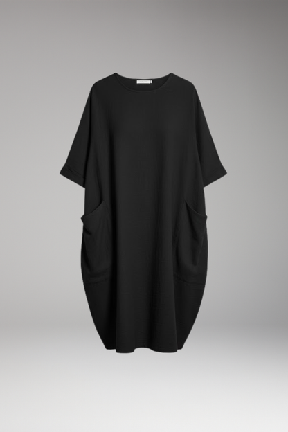 Women's Short Sleeve Round Neck Dress - VibreMode