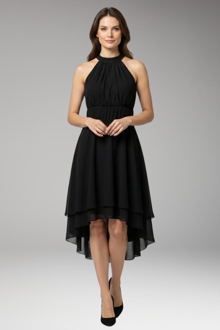 Women's Ruffle Round Neck Dress