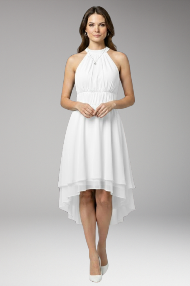 Women's Ruffle Round Neck Dress