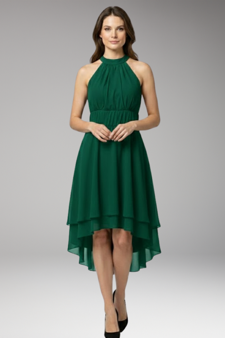 Women's Ruffle Round Neck Dress