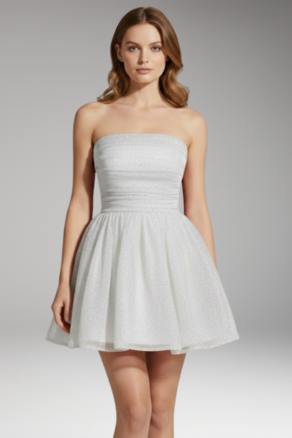 Women's Shimmer Dress With Large Bow