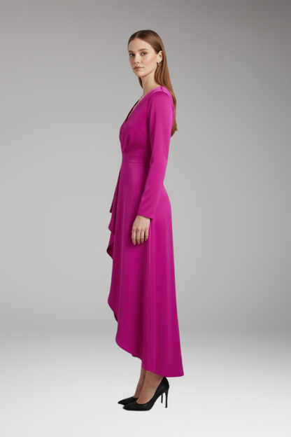 Women's V-Neck Asymmetrical Dress
