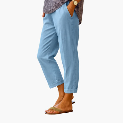 Women's Elastic Waist Pants With Pockets