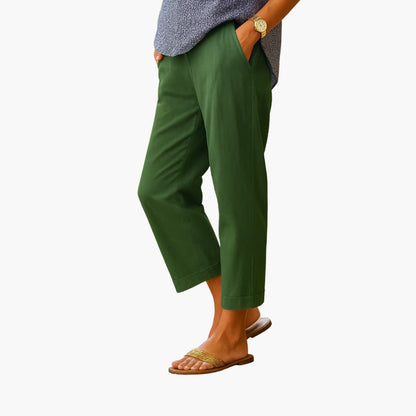 Women's Elastic Waist Pants With Pockets