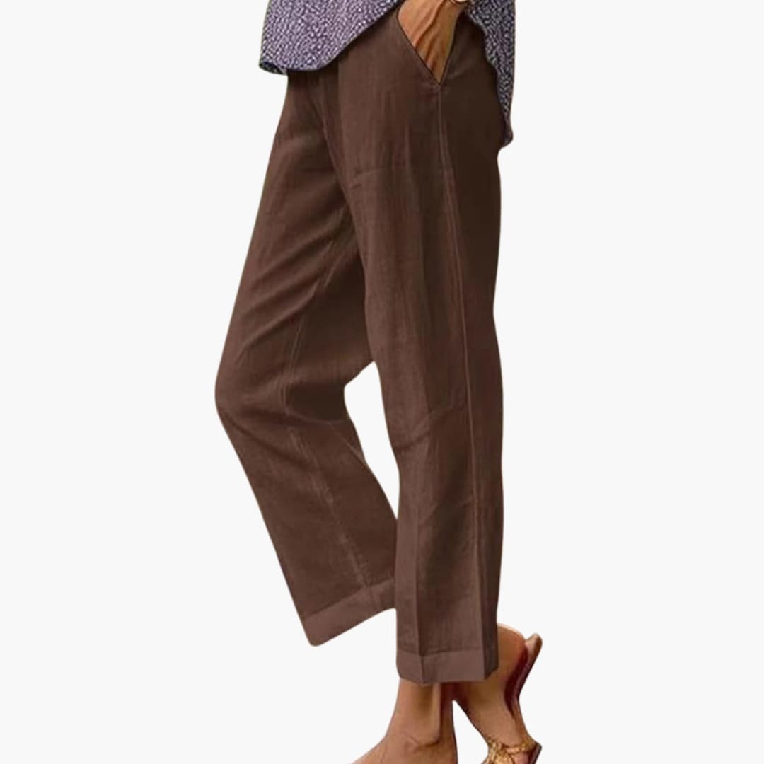Women's Elastic Waist Pants With Pockets