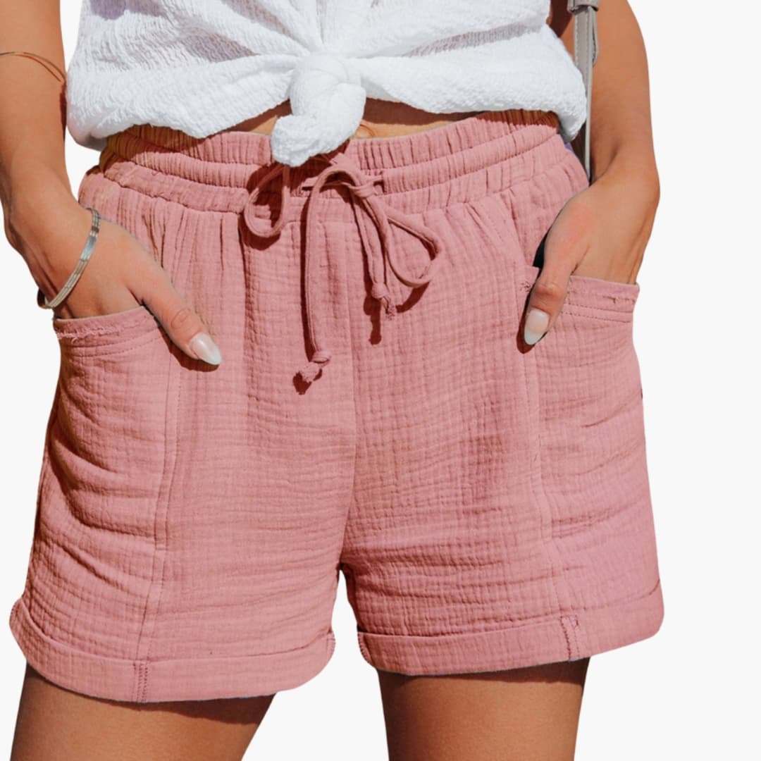 Women's Elastic Waist Summer Shorts with Pockets