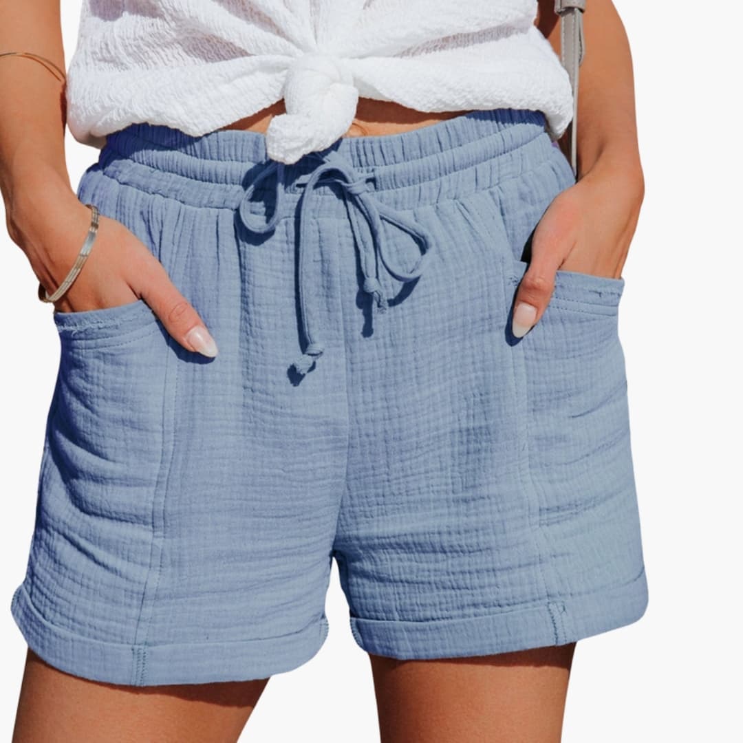 Women's Elastic Waist Summer Shorts with Pockets