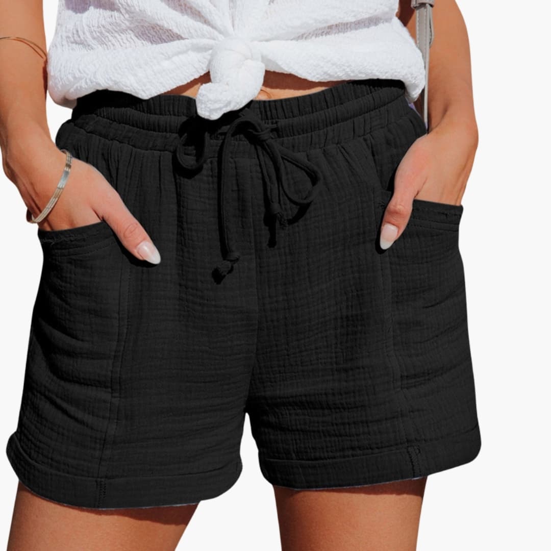Women's Elastic Waist Summer Shorts with Pockets