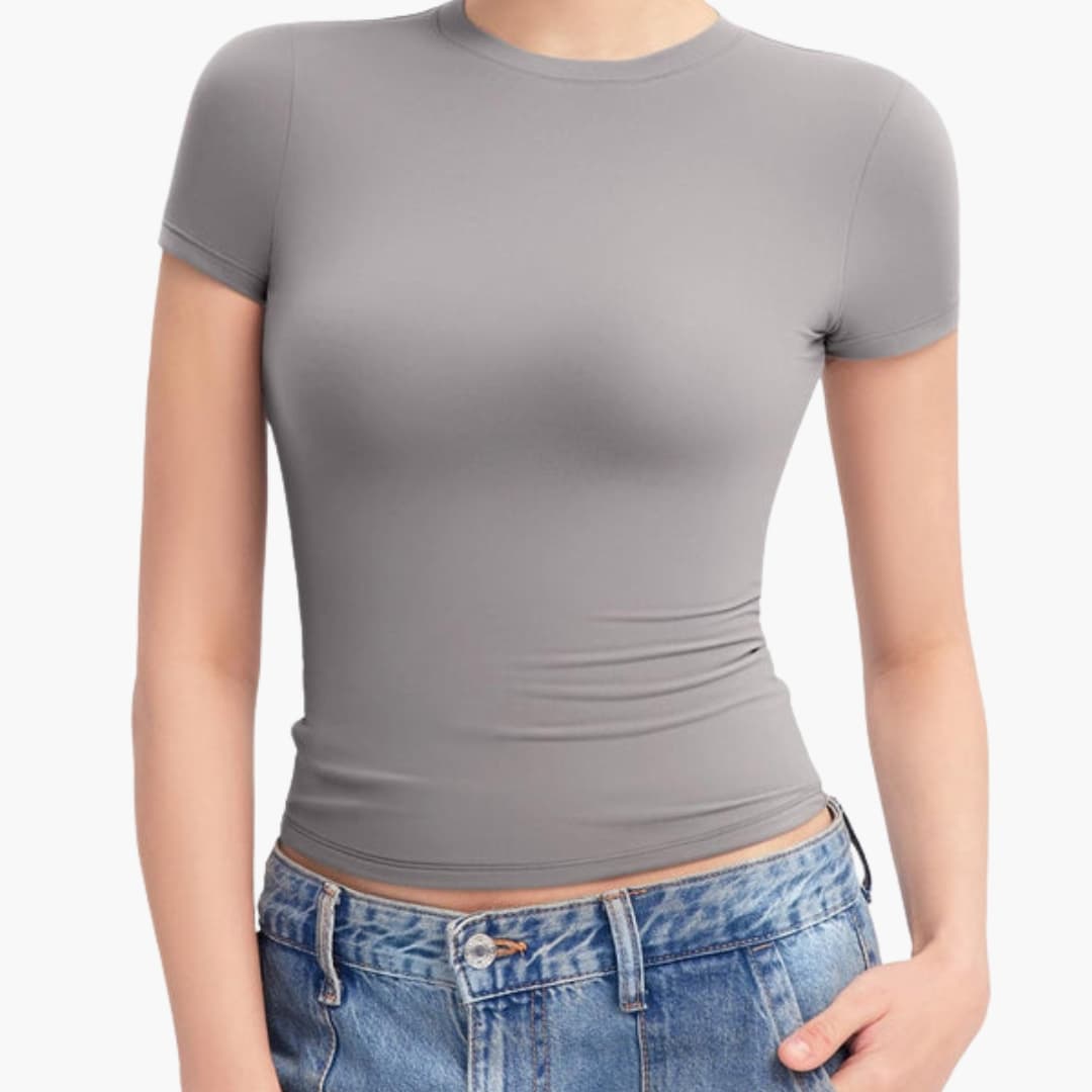Women's Short Sleeve Round Neck T-Shirt - VibreMode