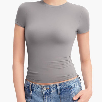 Women's Short Sleeve Round Neck T-Shirt - VibreMode