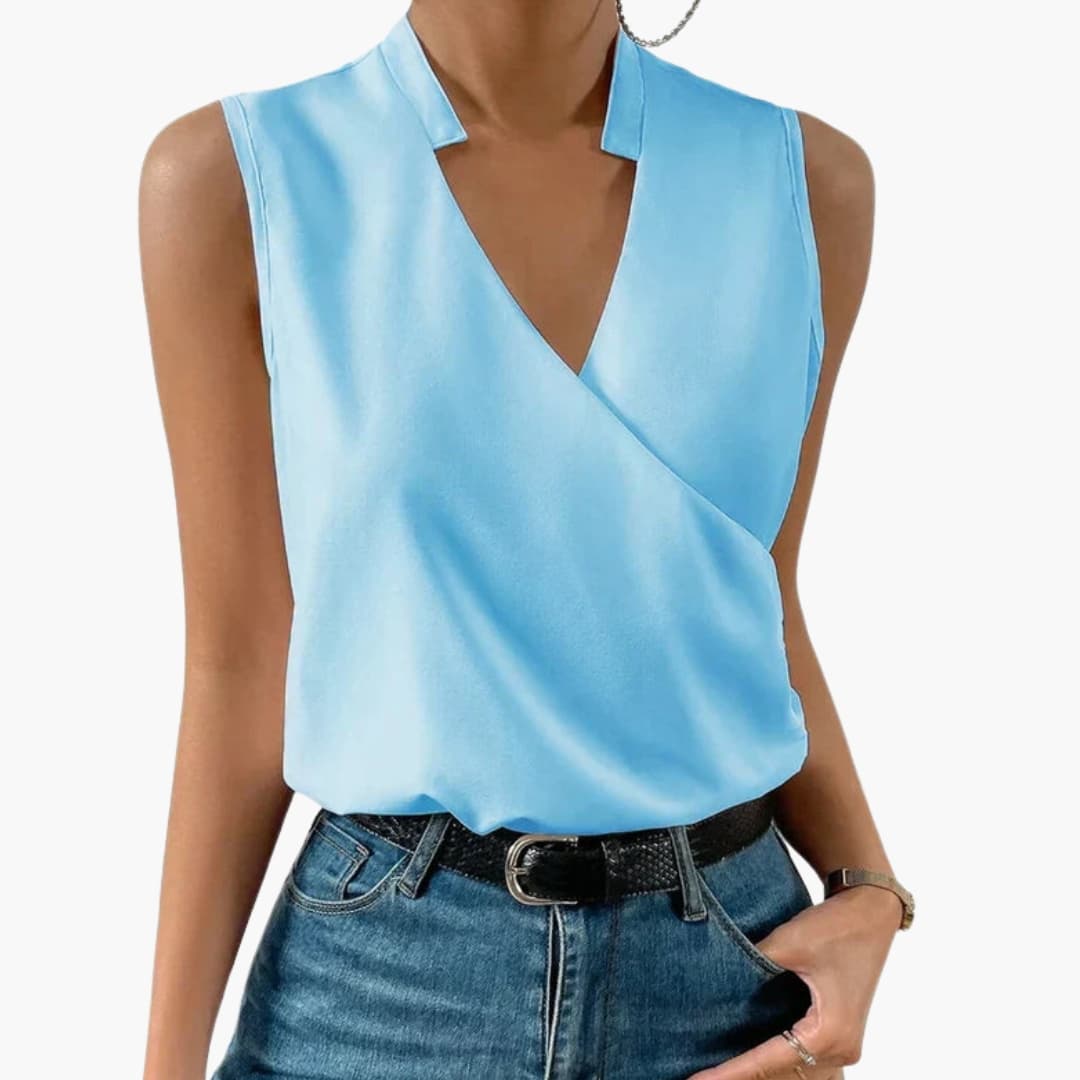 Women's V-Neck Long Sleeve Blouse