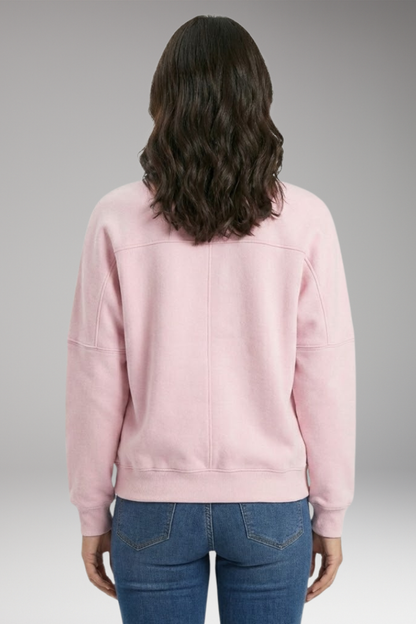 Women's Fleece Bomber Jacket Front Zipper
