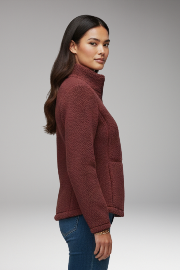 Women's Fleece Jacket Zipper Closure
