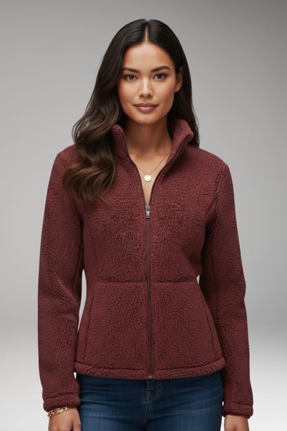 Women's Fleece Jacket Zipper Closure