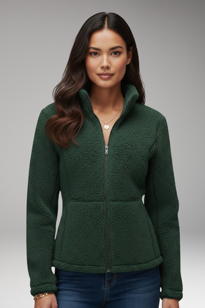 Women's Fleece Jacket Zipper Closure