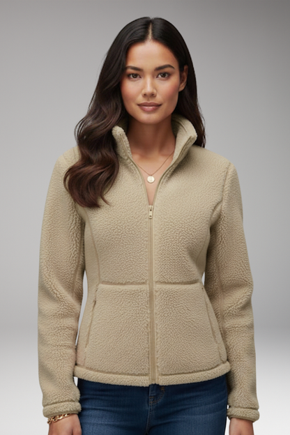 Women's Fleece Jacket Zipper Closure