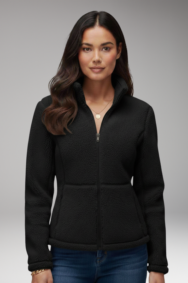 Women's Fleece Jacket Zipper Closure