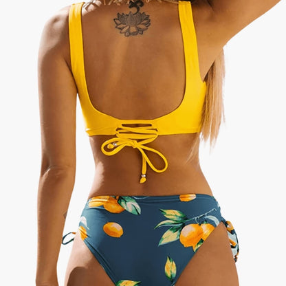 Women's Floral Crisscross Bikini Set