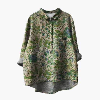 Women's Floral Blouse Short Sleeve Woven