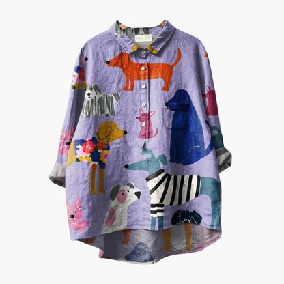 Women's Floral Blouse Short Sleeve Woven