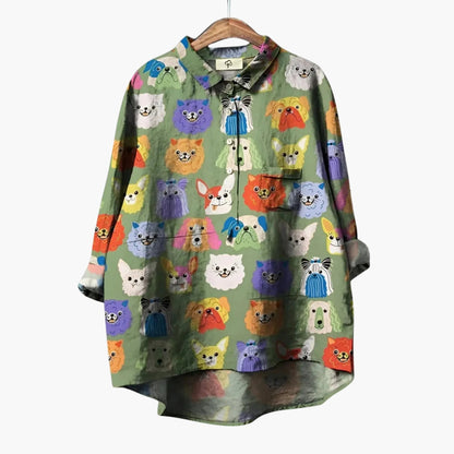 Women's Floral Blouse Short Sleeve Woven