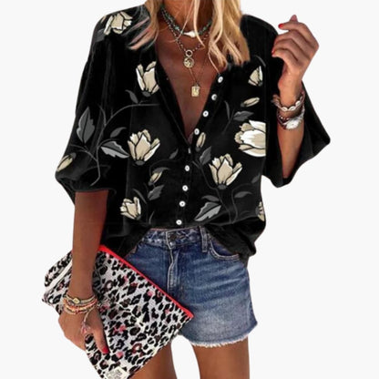 Women's Floral Blouse Woven - VibreMode