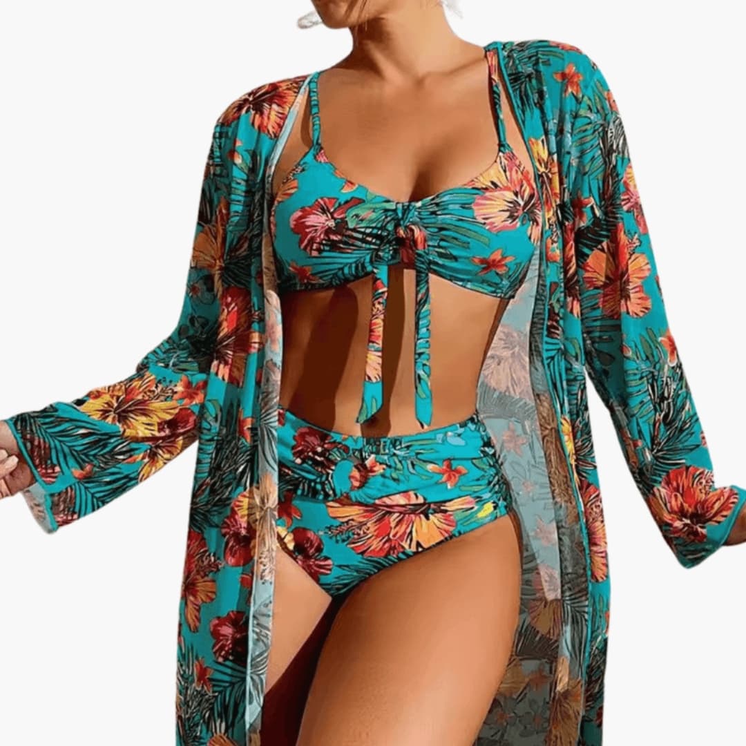 Women's Floral Bikini Set 3 Piece - VibreMode