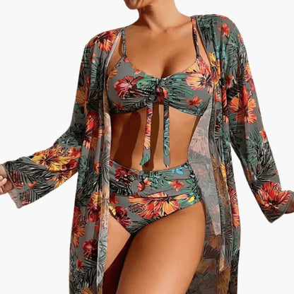 Women's Floral Bikini Set 3 Piece
