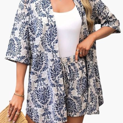 Women's Floral Two-Piece Summer Outfit Set