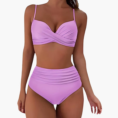 Women's High Waisted Bikini Adjustable Straps