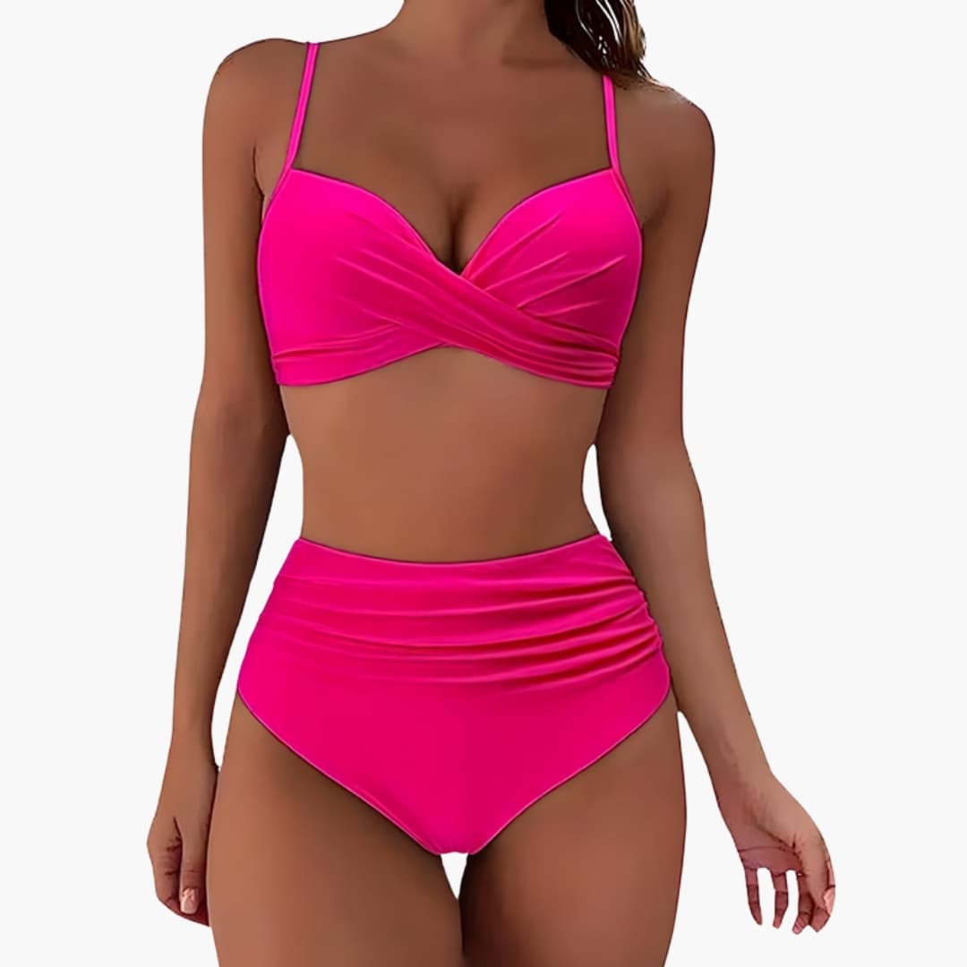 Women's High Waisted Bikini Adjustable Straps
