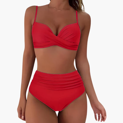 Women's High Waisted Bikini Adjustable Straps