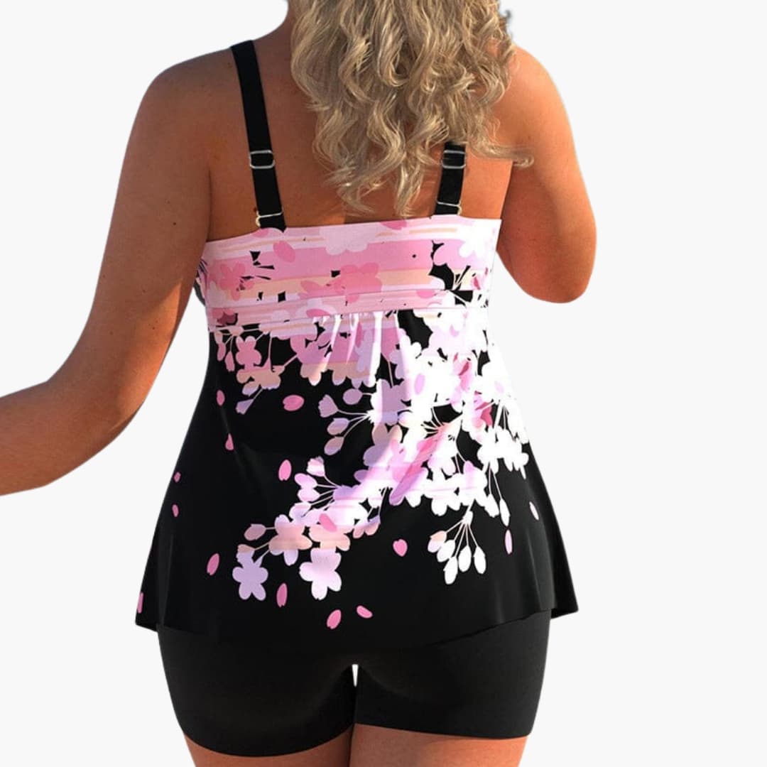 Women's High Waisted Bikini Adjustable Straps Ruffle Trim