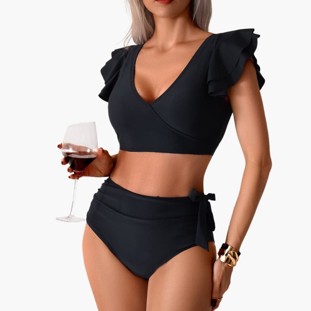 Women's High Waisted Backless Bikini Set - VibreMode